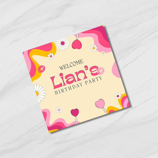 כרטיסי ברוכים הבאים בעיצוב גרובי – טאץ' צבעוני